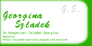 georgina szladek business card